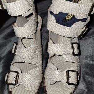 Freebird by Steven snake skin ankle booties